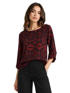 Everly Aztec Patterned Blouse